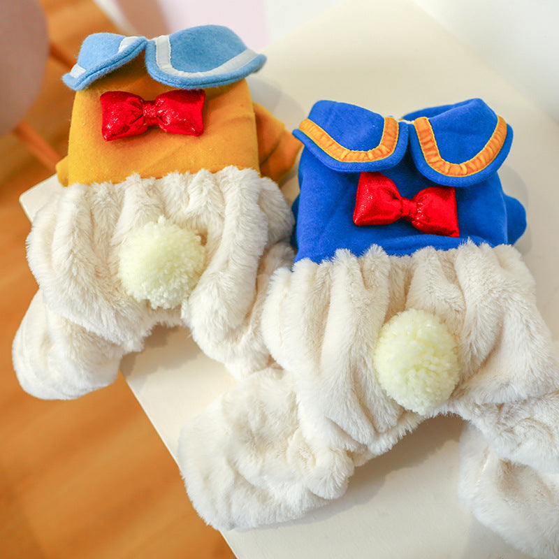 Pet Clothes New Fall Winter Plush And Thick Doll