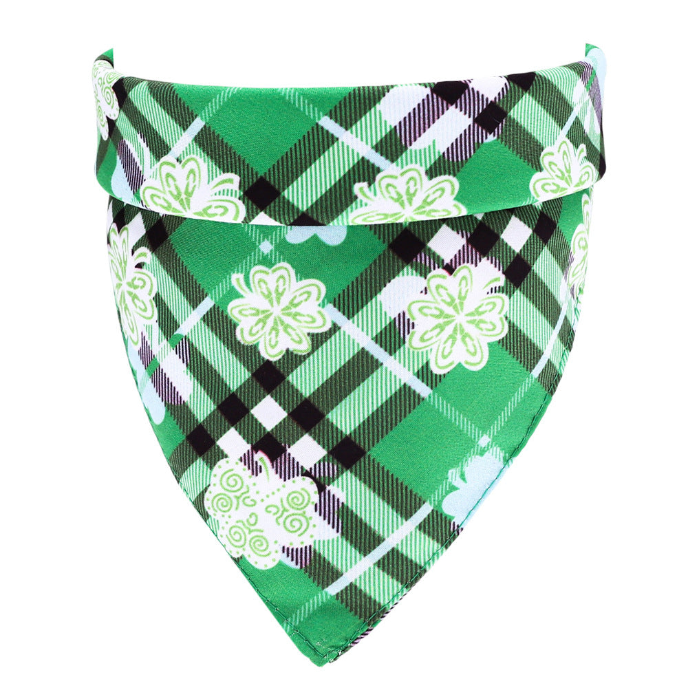 Pure cotton green pet scarf