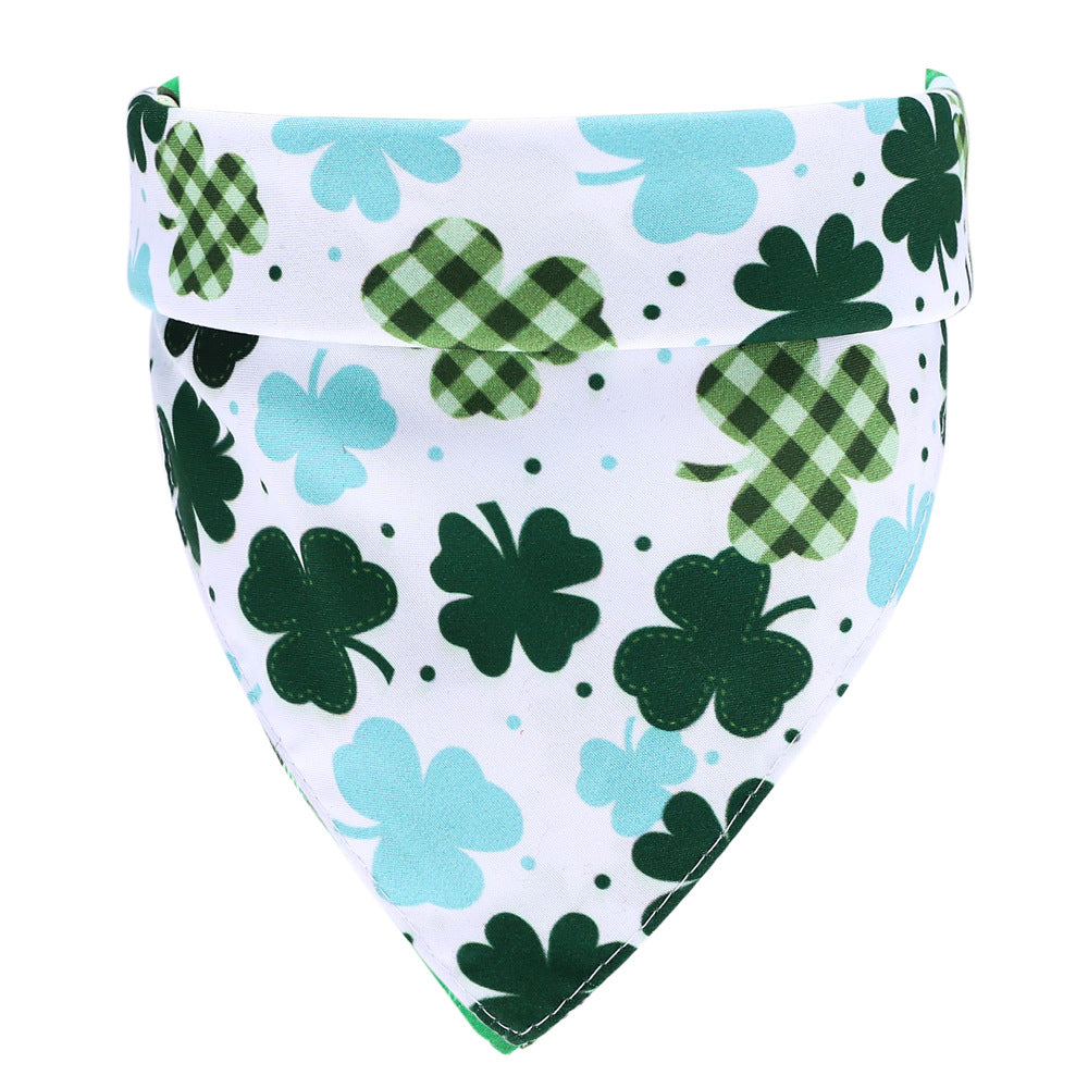 Pure cotton green pet scarf