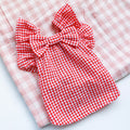 Pet Clothes Red Check Bowknot Pet Clothes Baby Shirt