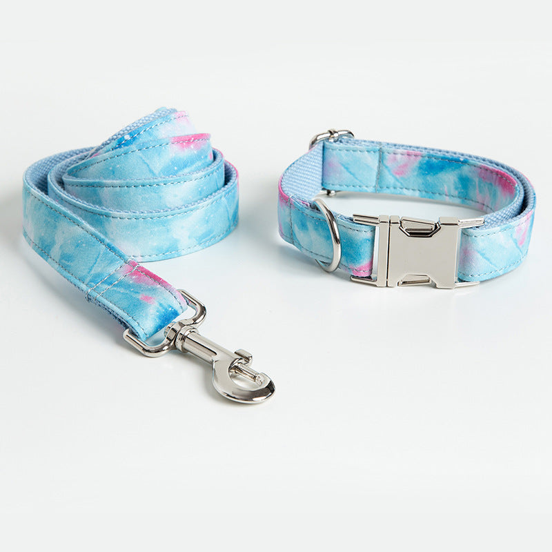 Printed Pet Collar Traction Rope Set