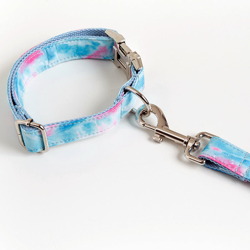 Printed Pet Collar Traction Rope Set