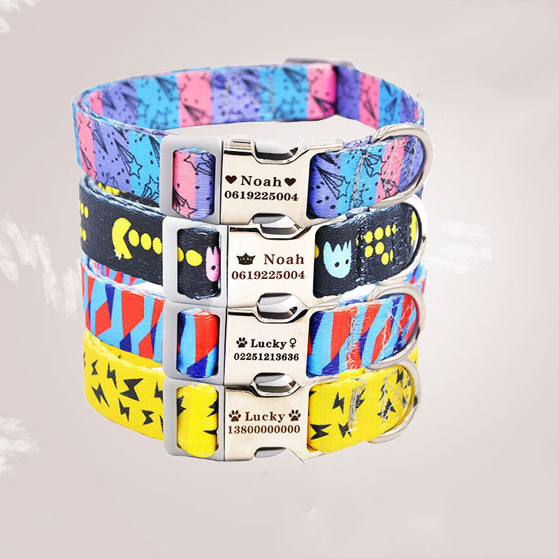 Fashion Colorful Personalized Pet Dog Tag Collar Custom Engraved Nameplate ID Anti-Lost