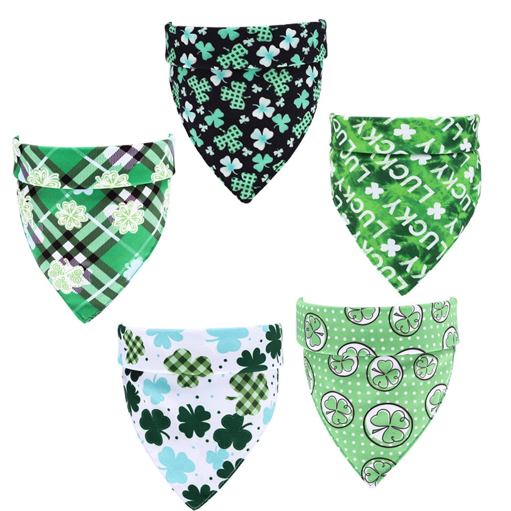 Pure cotton green pet scarf