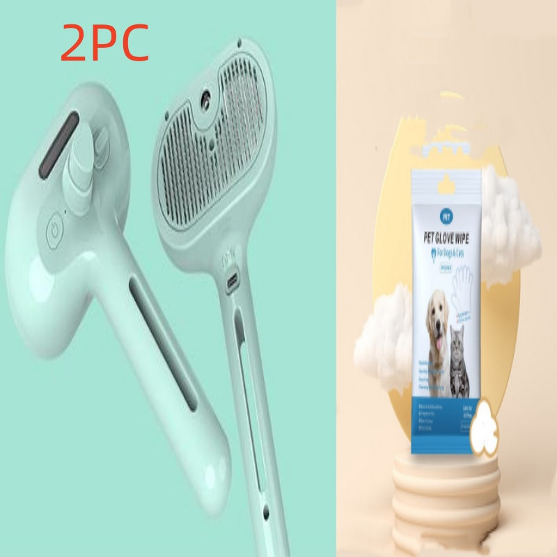 Pet Comb Self Cleaning Pets Hair Remover Brush For Dogs Grooming Tools Dematting Comb Built-in Mist Humidifier Pet Products