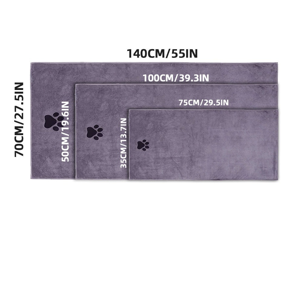 Pet Bath Towel Quick Drying Highly Absorbent Extra Large And Thick Made From Ultra Fine Microfiber