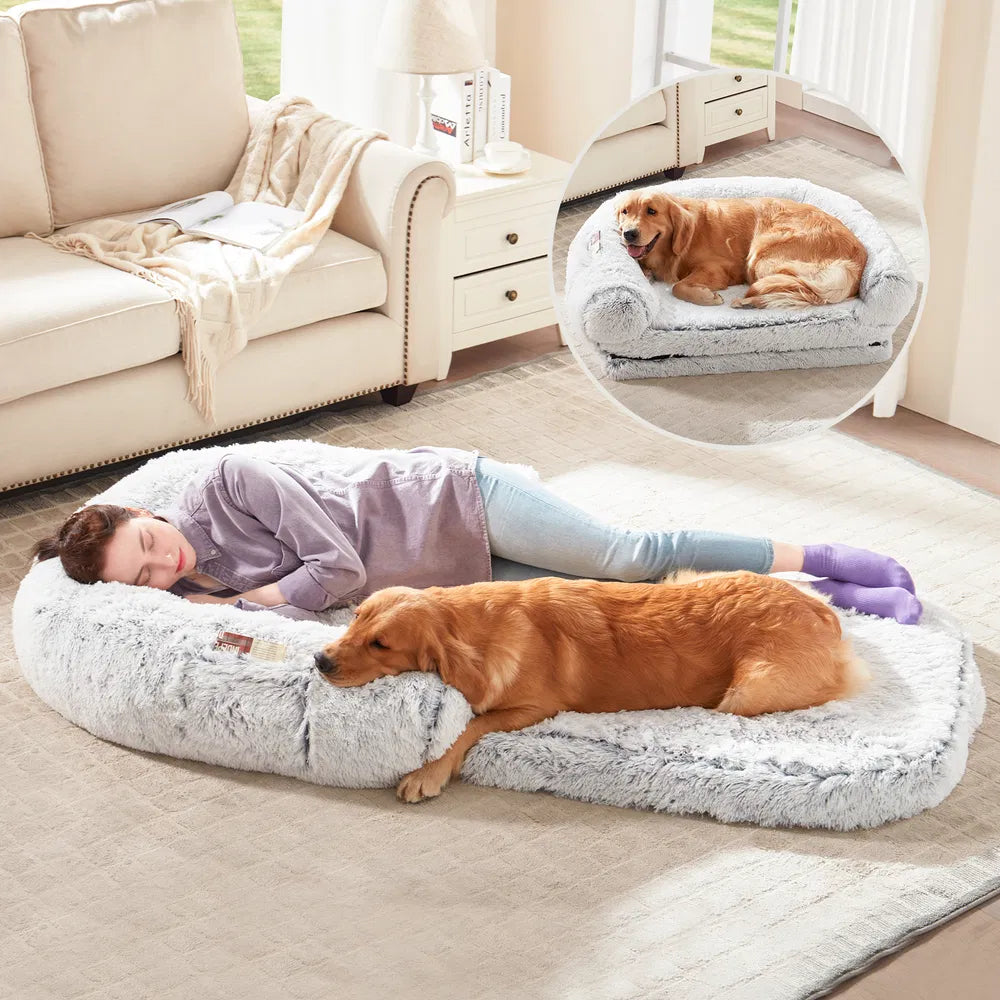Human Dog Bed 71 X 43 X12 Dog Beds For Large Dogs Foldable Plush Washable Dog Bed For People Doze Off, Orthopedic Dog Beds For Humans Size Fits You And Pets