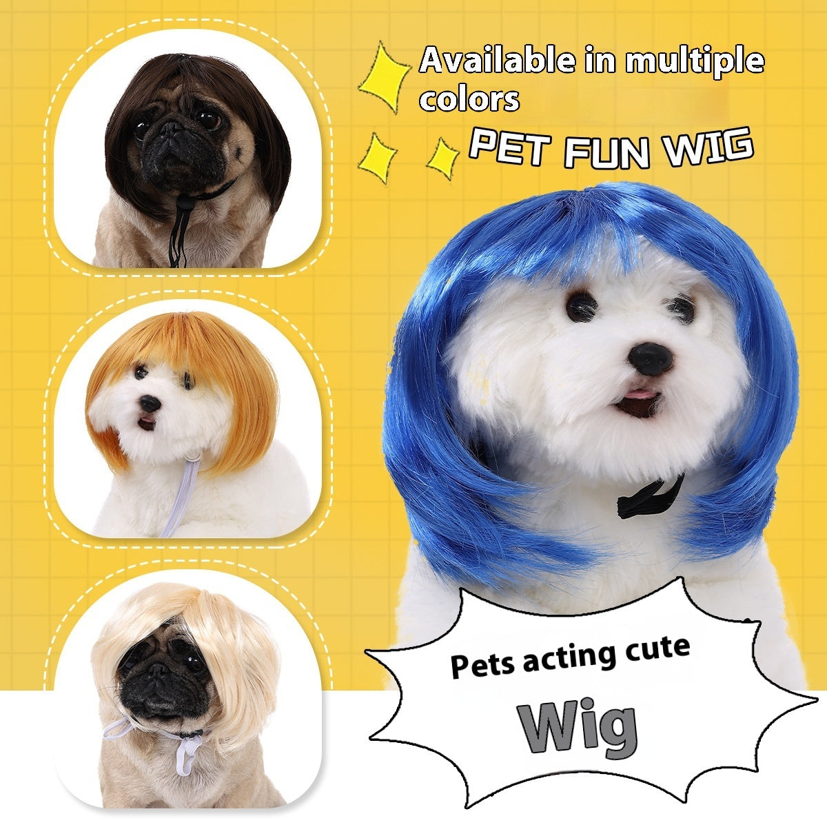 Pet Wig For Cats And Dogs Halloween