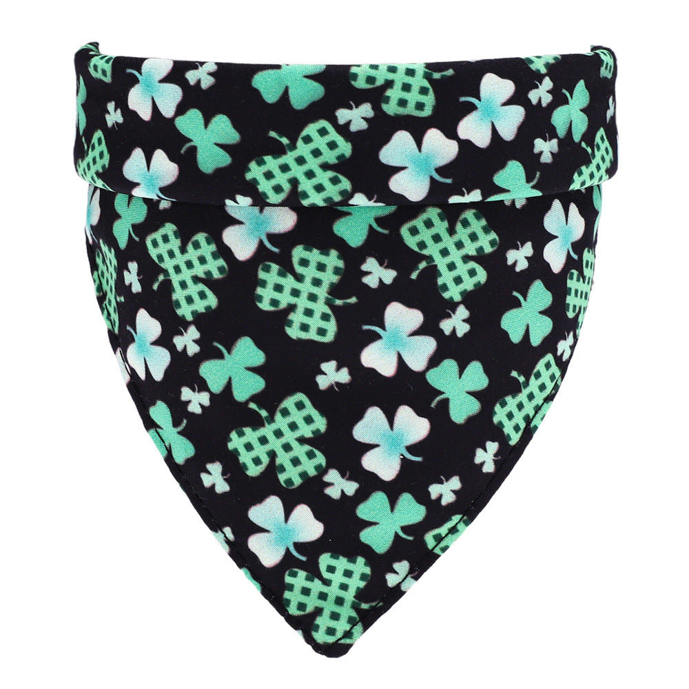 Pure cotton green pet scarf
